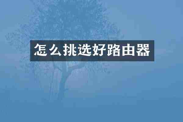 怎么挑选好路由器