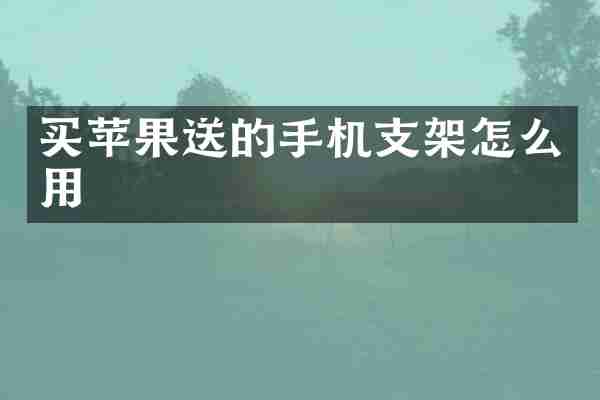 买苹果送的手机支架怎么用