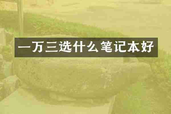 一万三选什么笔记本好