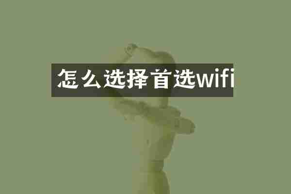 怎么选择首选wifi