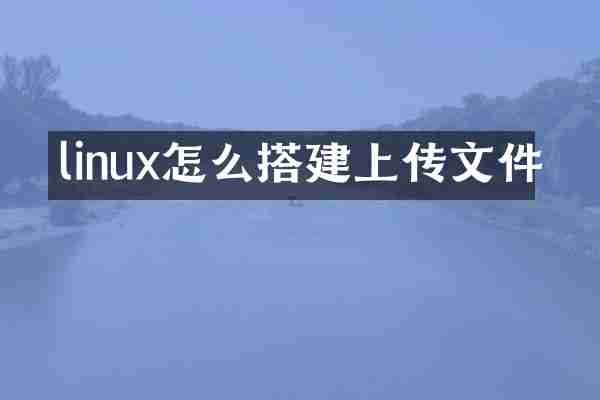 linux怎么搭建上传文件
