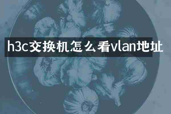 h3c交换机怎么看vlan地址