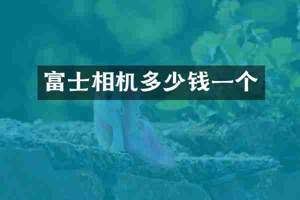 富士相机多少钱一个