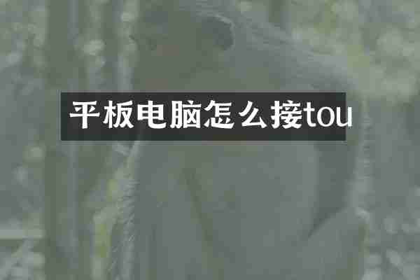 平板电脑怎么接tou