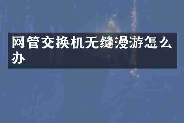 网管交换机无缝漫游怎么办