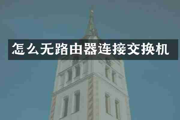怎么无路由器连接交换机