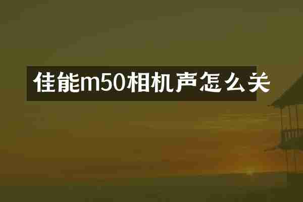 佳能m50相机声怎么关