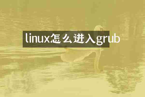 linux怎么进入grub