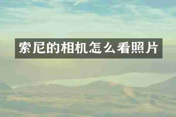的相机怎么看照片