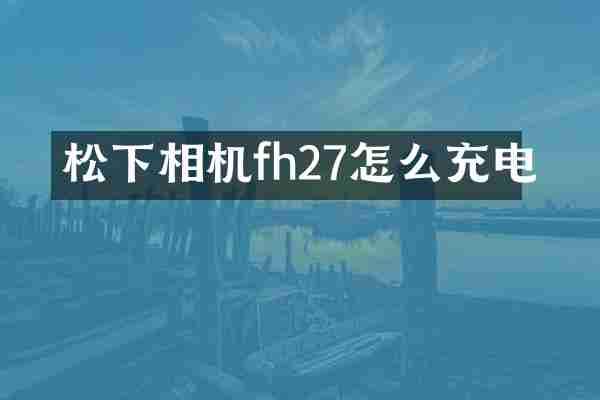 相机fh27怎么充电
