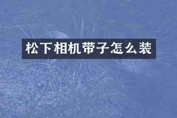 松下相机带子怎么装