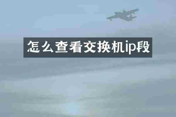 怎么查看交换机ip段