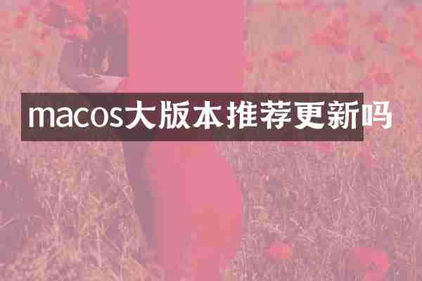 macos大版本推荐更新吗
