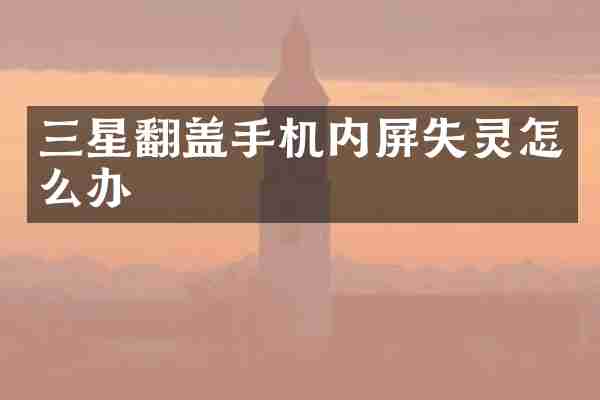 三星翻盖手机内屏失灵怎么办