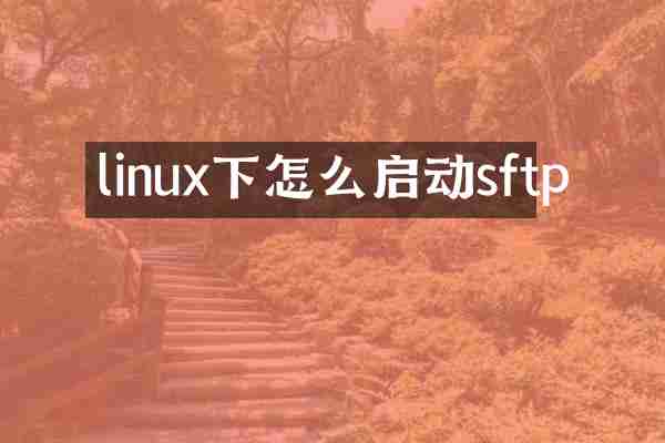 linux下怎么启动sftp