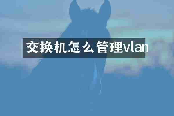 交换机怎么管理vlan