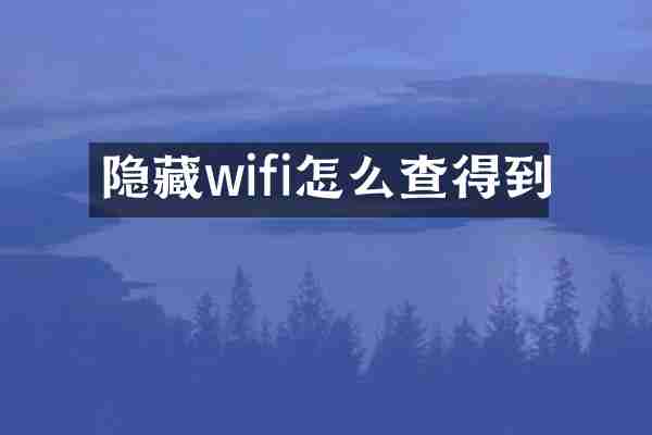 隐藏wifi怎么查得到