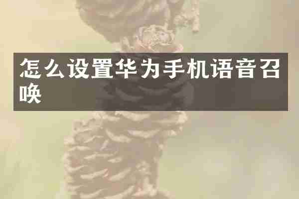 怎么设置华为手机语音召唤