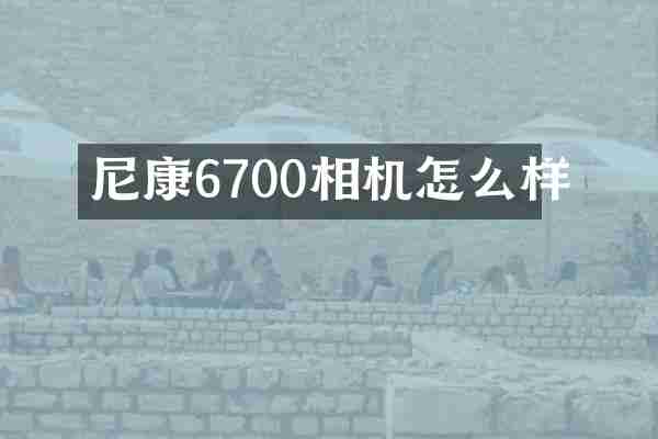 尼康6700相机怎么样