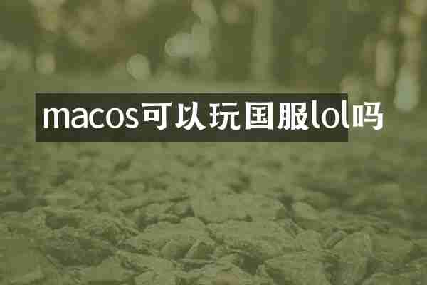 macos可以玩国服lol吗