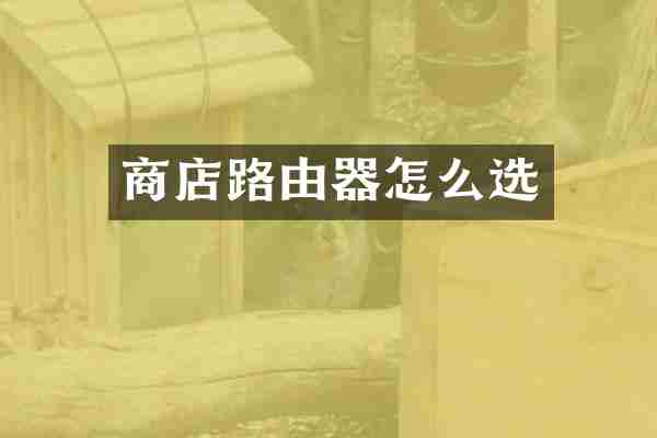 商店路由器怎么选