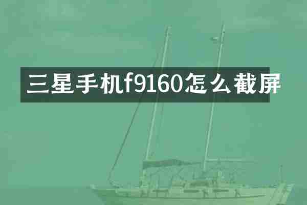 三星手机f9160怎么截屏