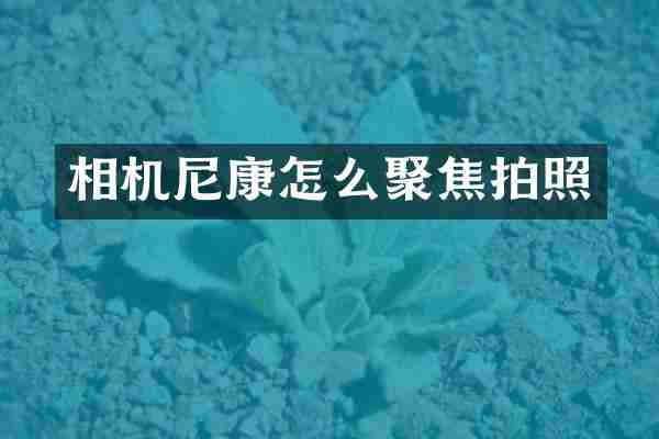 相机尼康怎么聚焦拍照