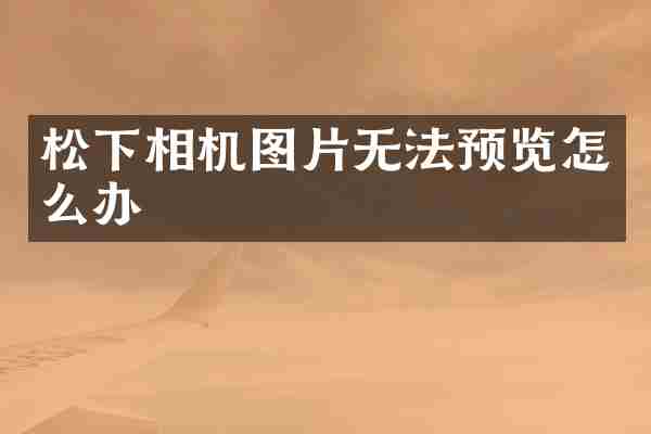 相机图片无法预览怎么办