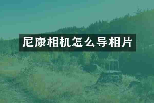 尼康相机怎么导相片