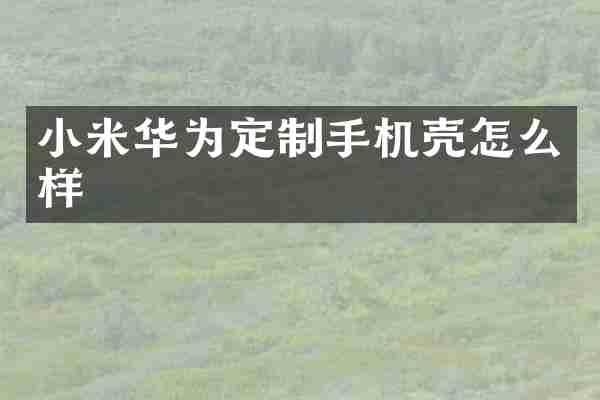 小米华为定制手机壳怎么样