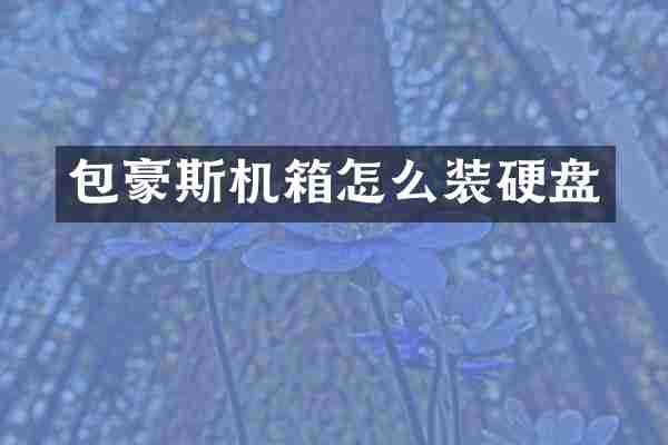 包豪斯机箱怎么装硬盘