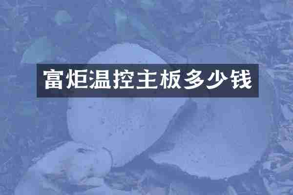 富炬温控主板多少钱