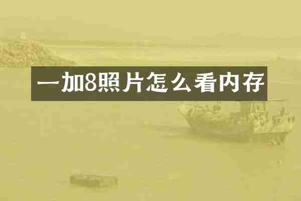 一加8照片怎么看内存