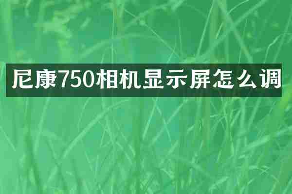 尼康750相机显示屏怎么调