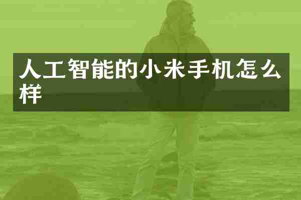 人工智能的小米手机怎么样