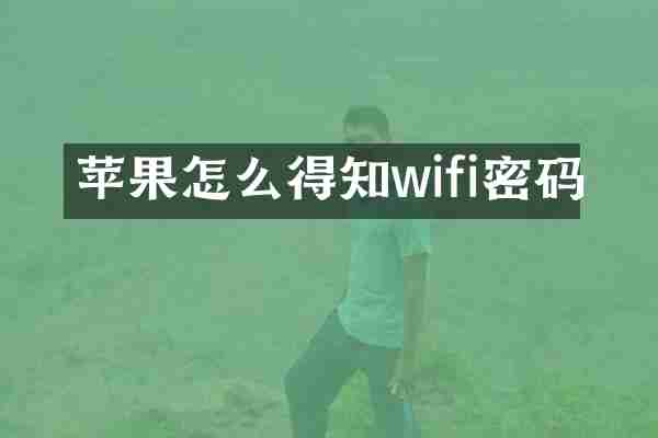 苹果怎么得知wifi密码