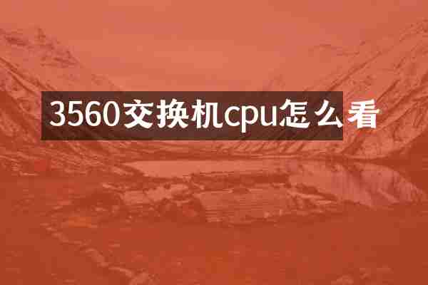 3560交换机cpu怎么看