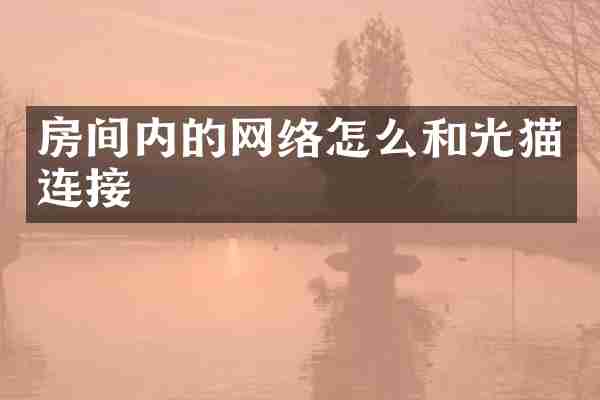 房间内的网络怎么和光猫连接