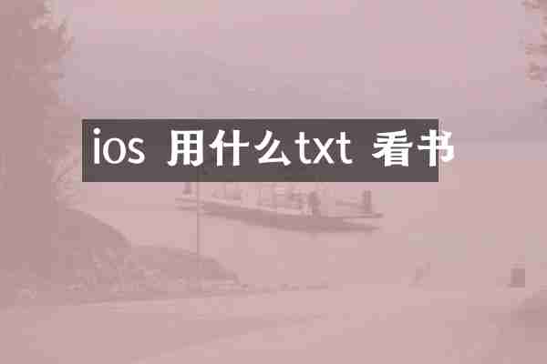 ios 用什么txt 看书