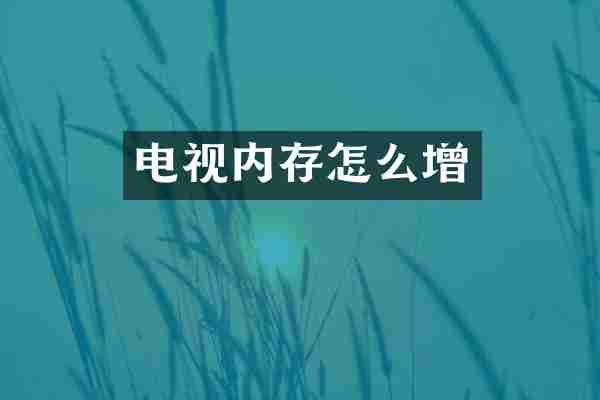 电视内存怎么增