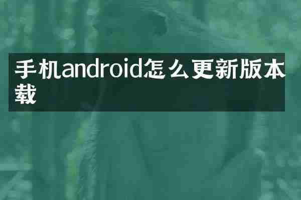 手机android怎么更新版本下载