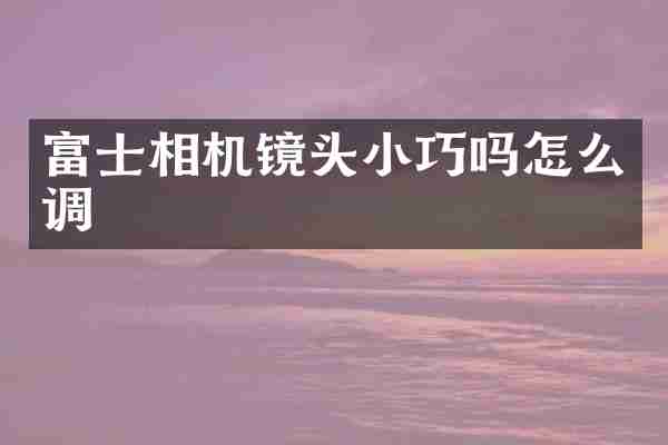 富士相机镜头小巧吗怎么调