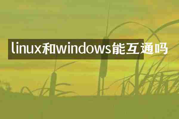 linux和windows能互通吗