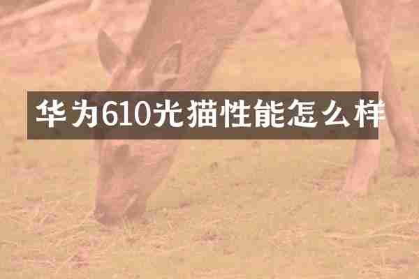 华为610光猫性能怎么样