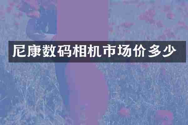 尼康数码相机市场价多少