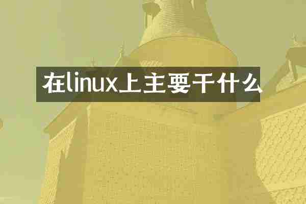 在linux上主要干什么
