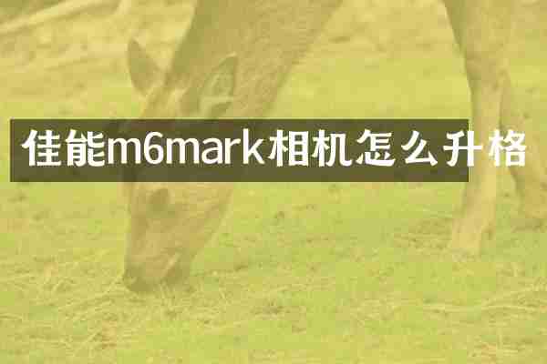 佳能m6mark相机怎么升格
