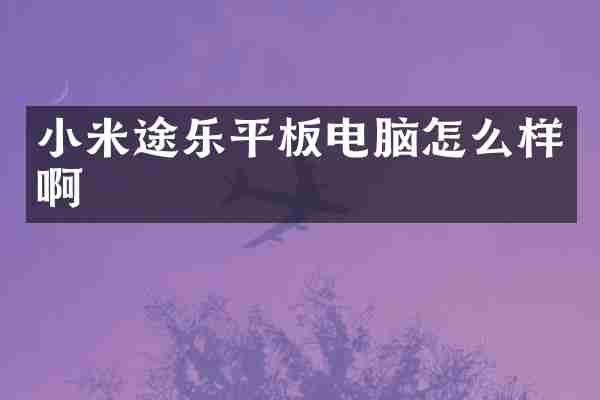 小米途乐平板电脑怎么样啊