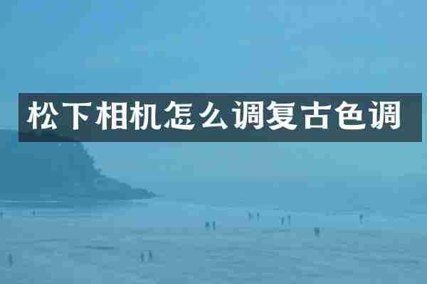 松下相机怎么调复古色调
