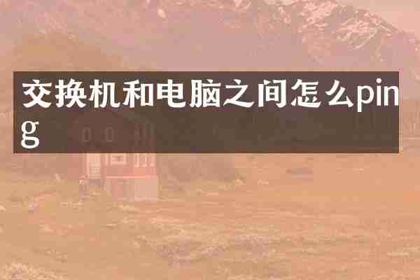 交换机和电脑之间怎么ping